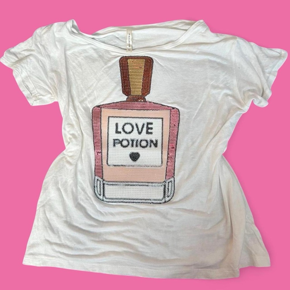 White Love Potion Graphic Tee
